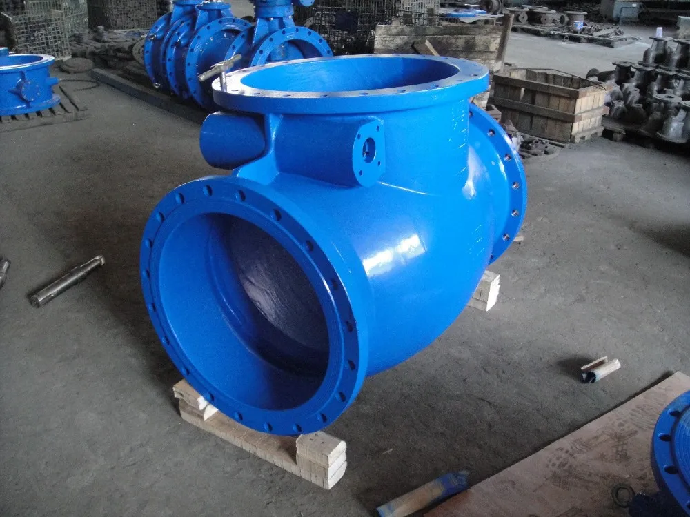 Swing Check Valve with Counterweight & Hydraulic Damper Ductile Iron Carbon Steel Body Size Size DN50-DN1000 PN10/16