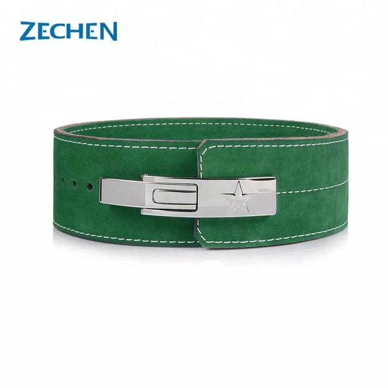 Custom Back Support Gym Leather Powerlifting Lever Belt Weight Lifting Belts Buckles Weightlifting Lever Belt logo
