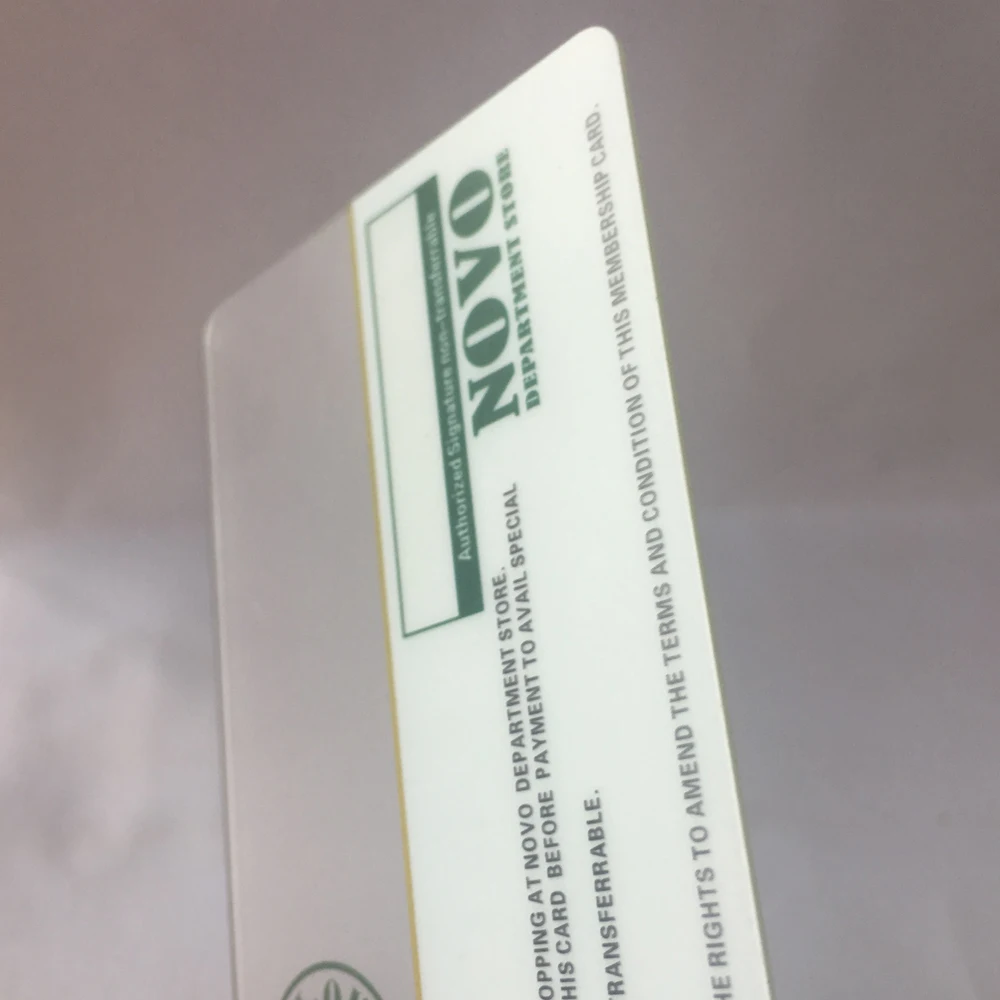2021 Full Color Printing Credit Card Visa Standard RFID clear Plastic Cards Apply to Lamination Machine to Print Business Card