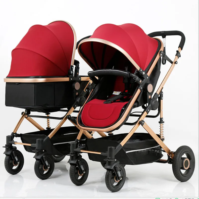 Hot Sale Two Seat Double Baby Stroller in Can Be Used Independently  Twins Baby Trolley for Kids