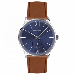 Stainless Steel Hand Winding Mechanical Watches SAPPHIRE CRYSTAL Dial 5BAR Water Resistance Leather Strap MIYOTA Movement Small