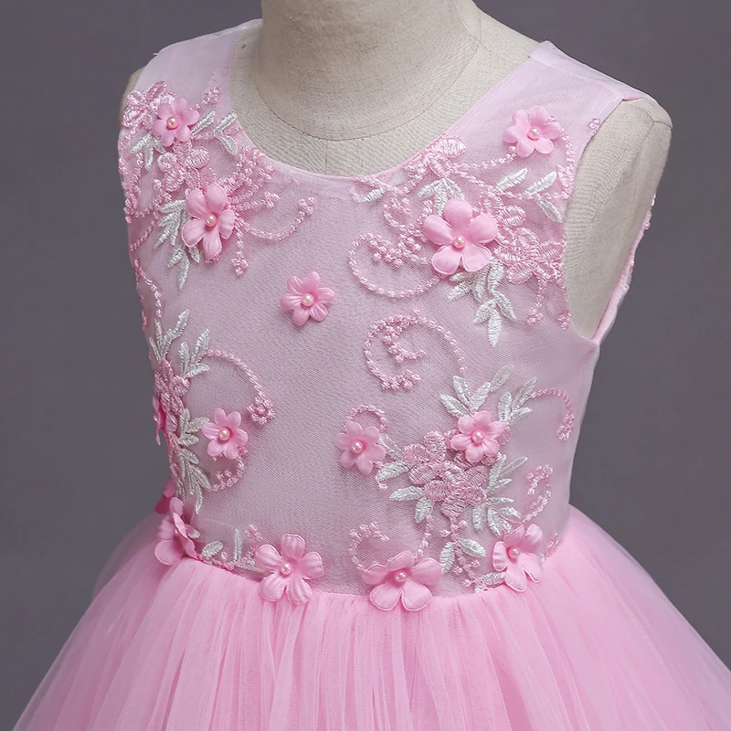 
 Оптовая продажа с фабрики; Модное детское фатиновое платье принцессы с короткими рукавами Вечерние  