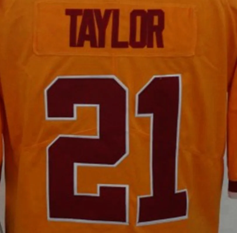 Source Customized Sean Taylor #21 Yellow Best Quality Stitched