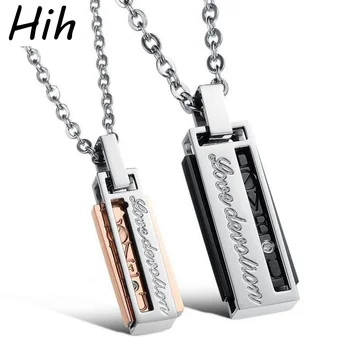 wholesale costume jewelry stainless steel couple necklace jewelry