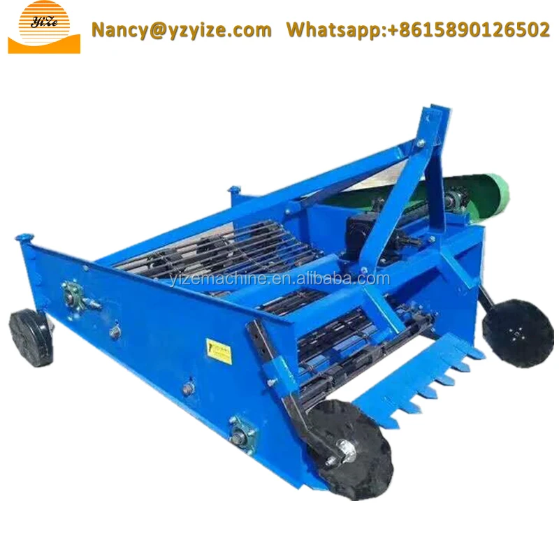 Mini Double Rows Tractor Mounted Onion Cassava Sweet Potato Murphy Carrot Turmeric Harvester