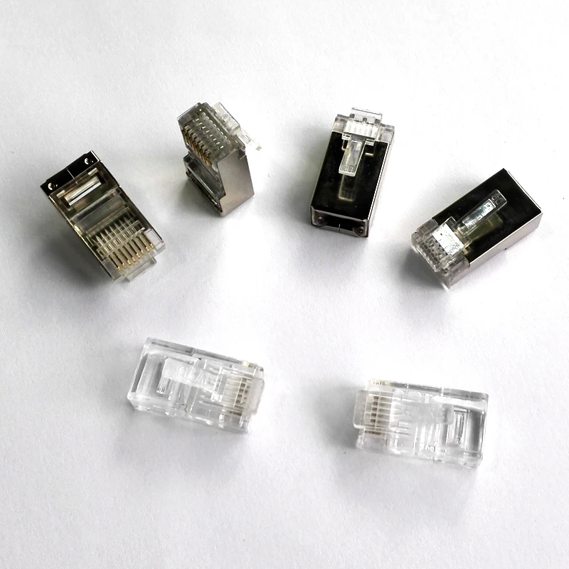 RJ45 Crystal Header, RJ11 RJ10 4P4C Telephone Connector Telephone, Network Wiring System Rj45 Connector