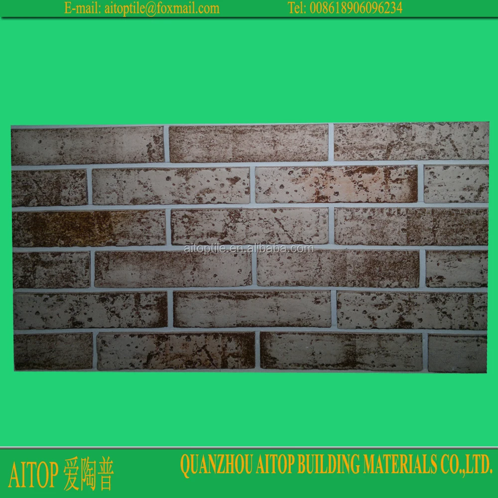 Оптовая продажа 60x240 мм облицовочная плитка для фасада виллы наружная глиняная кирпичная влажная