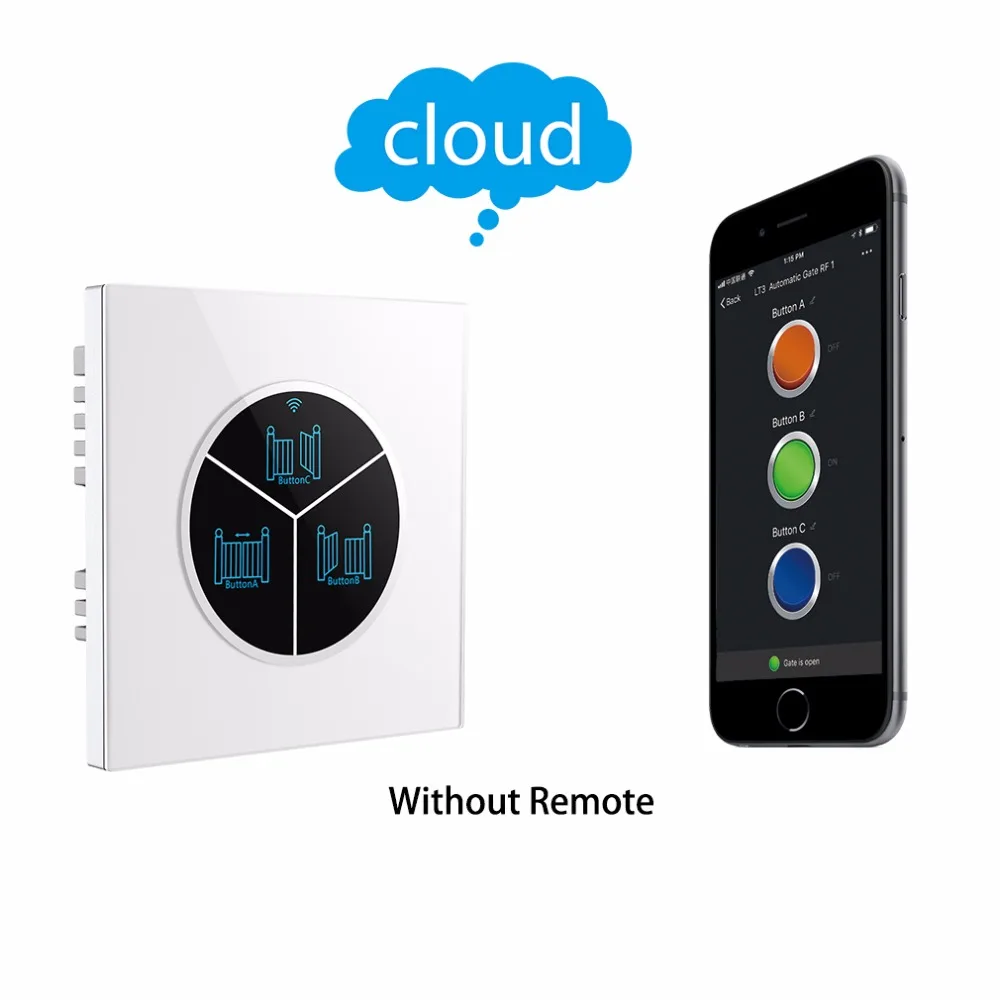 Wireless Wifi App Automatic Door Controller for Garage Door Opener Switch