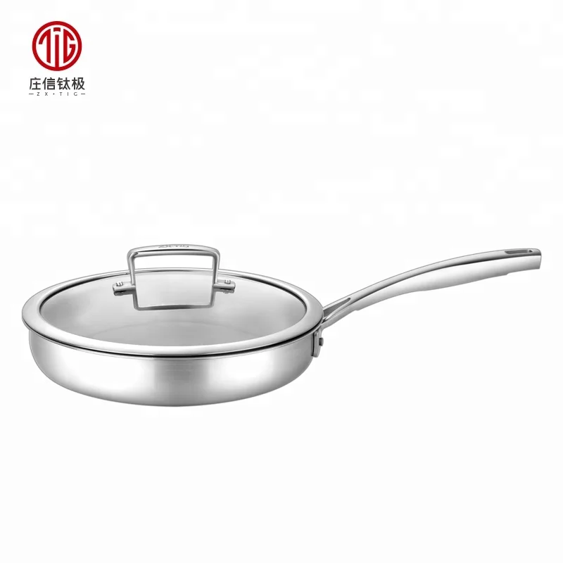 Chef  Round Fry Pan Titanium Pan Non-stick Frying Pan with Lid