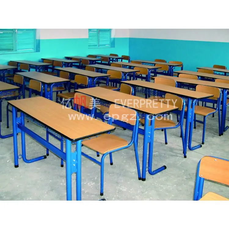School Furniture Double Desk and Chairs,Classroom Double Desk and  Chair,Cheap Classroom Furniture