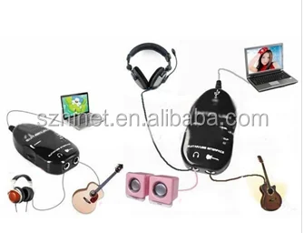 Usb электрический аудио соединения гитары гитарный кабель для взаимодействия Pc / mac mp3 адаптер звукозаписывающая