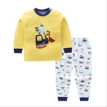 Baby Boys Clothes 2017 Spring Autumn Cartoon Leisure Long Sleeved T-shirts + Pants Newborn Baby Girl Clothes Kids Bebes Suits