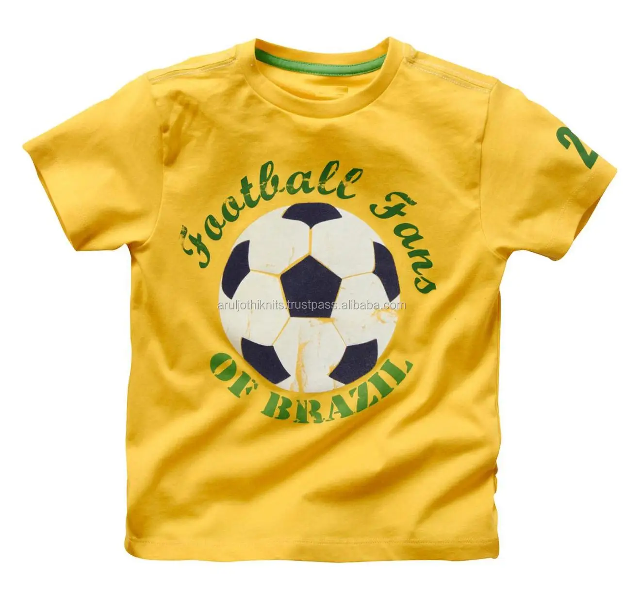 yesimoula Camiseta de algodón Puro para niños con Estampado de fútbol 