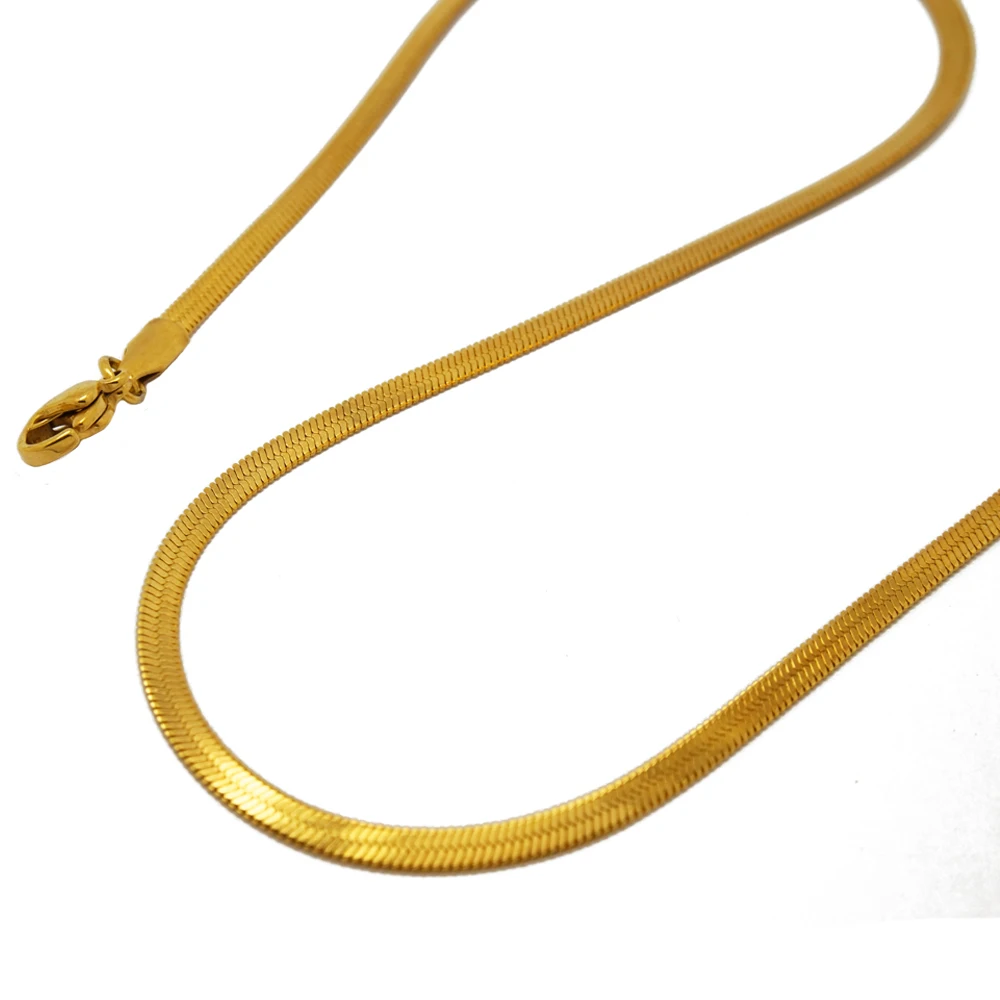 Men Snake Chain Gold Necklace,Hiphop 