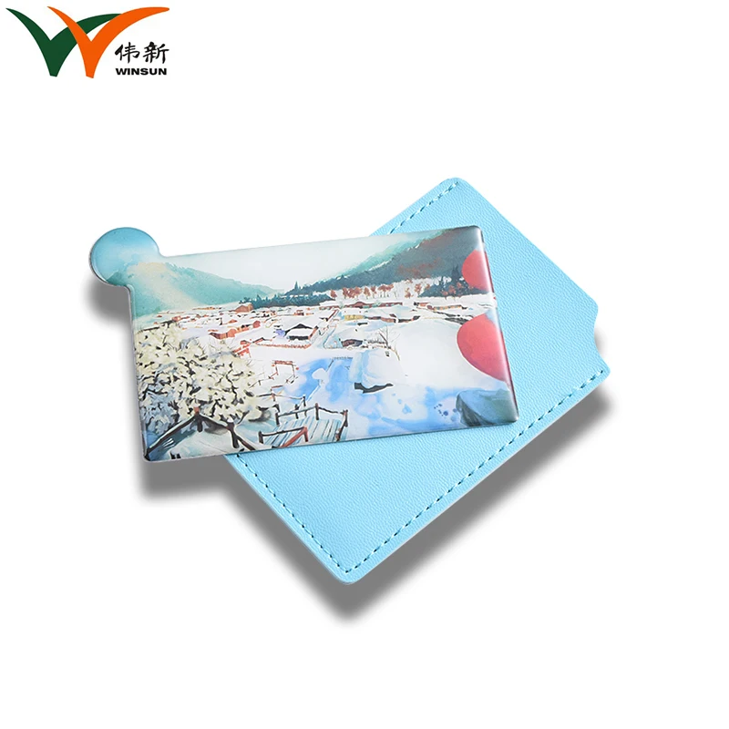 Unbreakable Stainless Steel Small Rectangle Compact Pocket Tiny Wallet Mirror for Purse Handbag