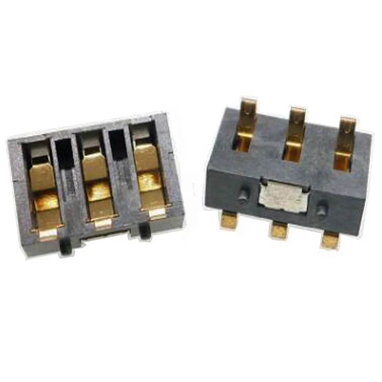 6P Right Angle Battery Connector for Mobile Phones 4P 8P Terminals 2.0mm Pitch ABS Housing Copper 3P Battery Connector Power