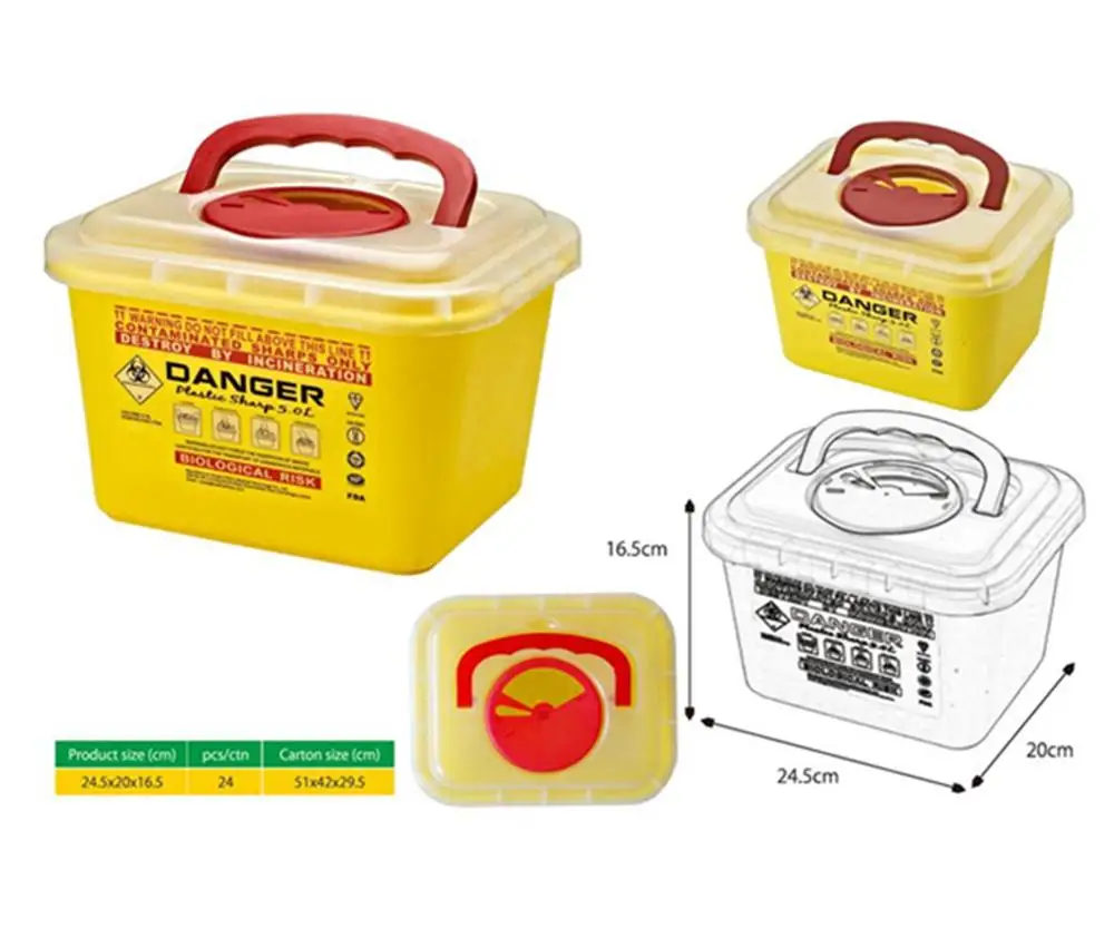 A box of full sharps