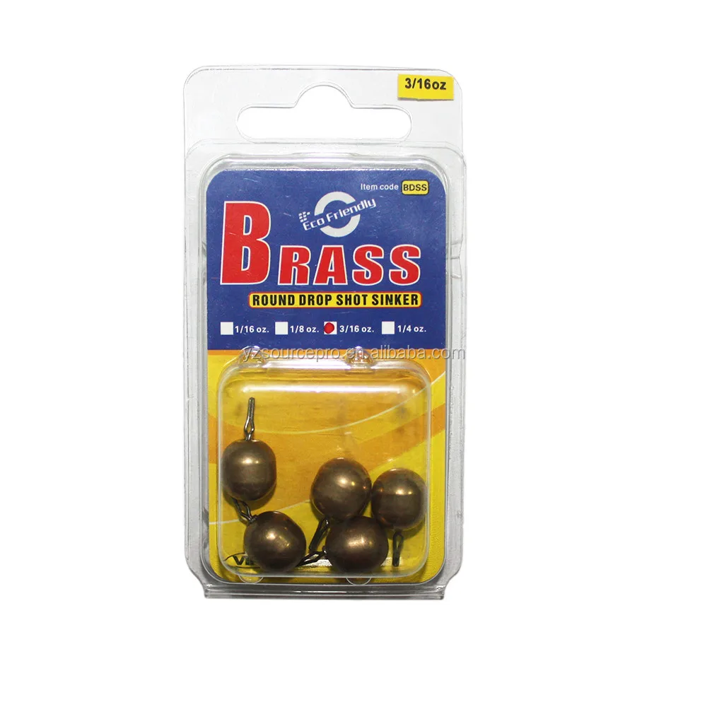 Brass Drop Shot Weights Round Sinkers Pike Perch Chub Soft Lure