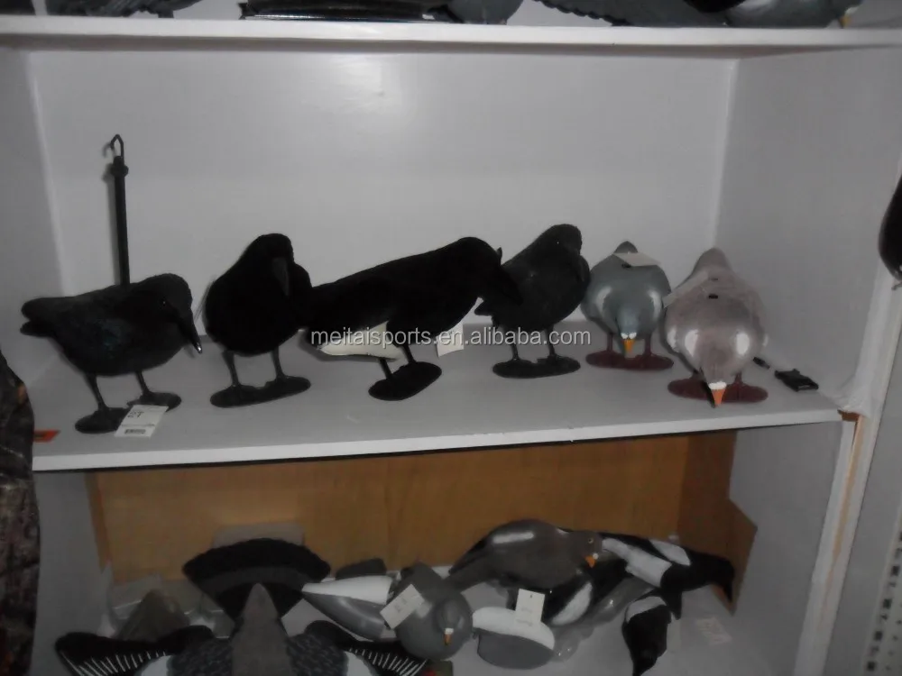 Полноразмерные флокированные вороны приманки