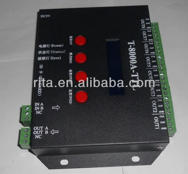 8 Port Off Line T 8000a Led Sd Card Pixel Controller Spi Ttl Signal Output Can Control Max 1024 8ports 8192pixels Buy T 8000a Ttl Controller Sd Spi Controller Product On Alibaba Com