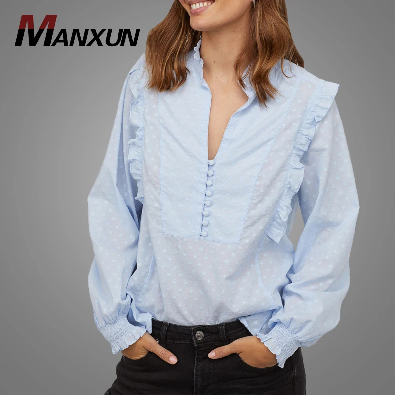 high collar ladies shirts