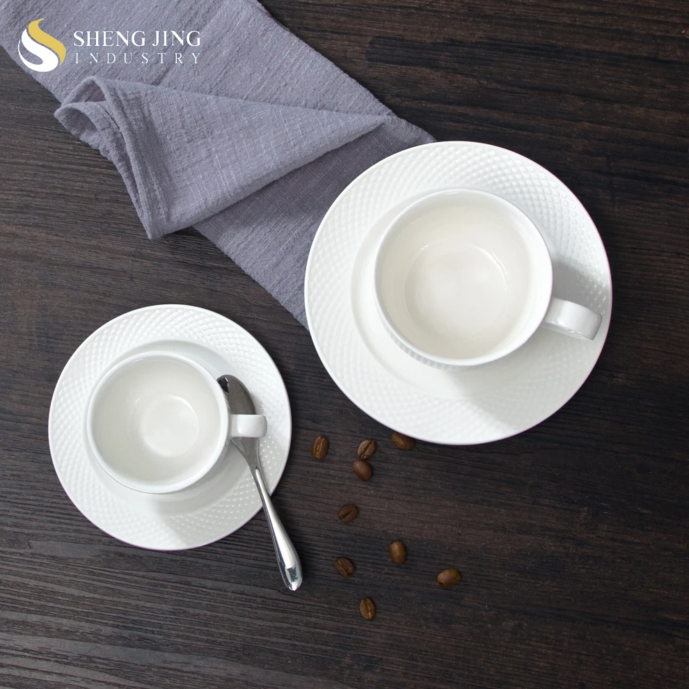 Fine Porcelain 100ML 200ML Stackable Coffee Mugs Espresso Cup Set