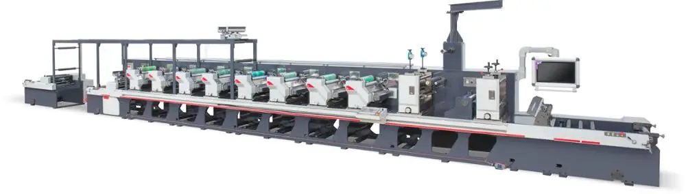 KSG-340-P8 модель высокая скорость рукав ярлык стикера флексографическая печатная машина