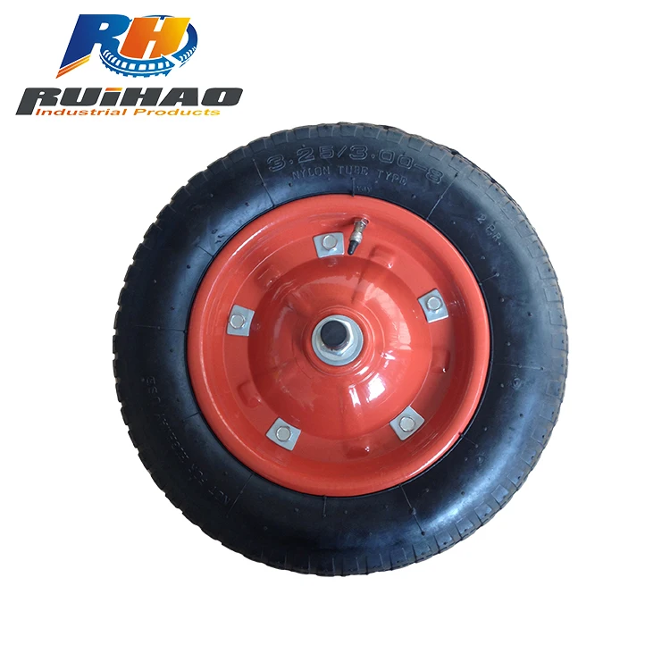 
 Пользовательские 13 дюймов * 3,25-8 пневматические резиновые колеса для ручной тележки  