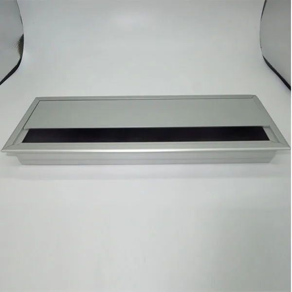 Hardware Furniture Fittings Computer Office Desk Aluminum Alloy Buffer Wire Box Wire Hole Cover Rectangular Perforated Box