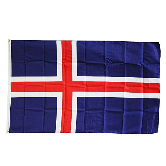 Red White And Blue Cross Iceland Country Flag With Two Grommets - Buy Iceland,Grommet,Country Flag Red White Product on Alibaba.com