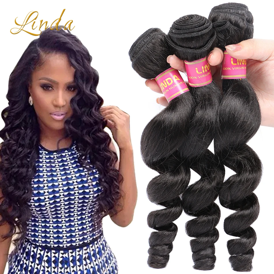 Malaysian Virgin Hair Loose Wave Rosa Hair Products Malaysian Loose Wave 4 Bundles Human Hair 7A
