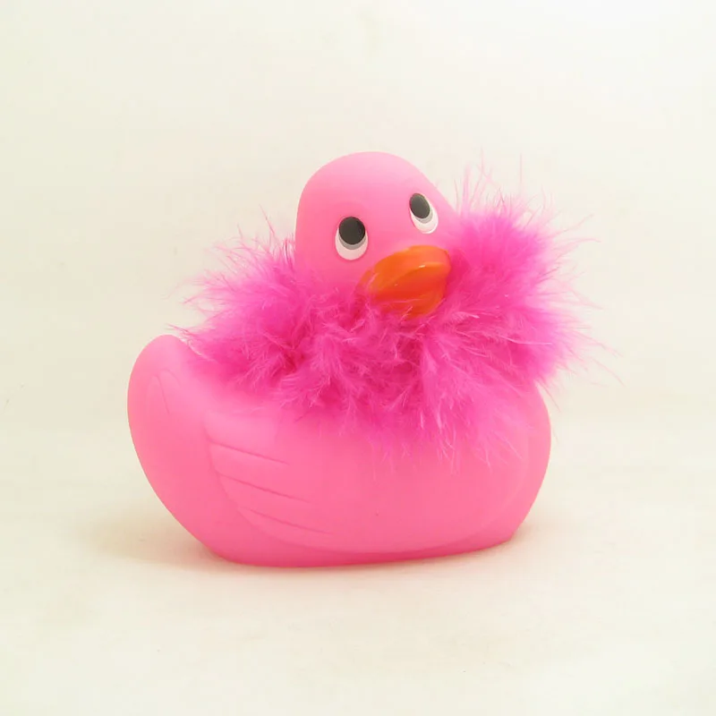 BPA Free Waterproof Electric Plastic Vibrating Massager Duck With Feather OEM Massager Animal Duck Toy
