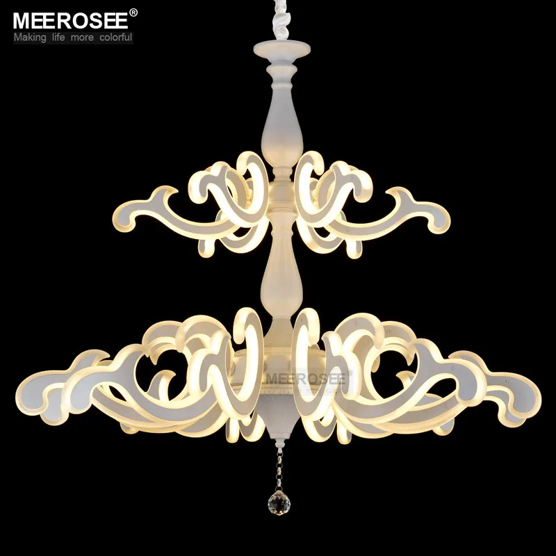 New Design Chandelier LED Light Fixture Creative Shape White Acrylic Lustres Lamp for Dining Room Hotel LED Chandelier Lighting