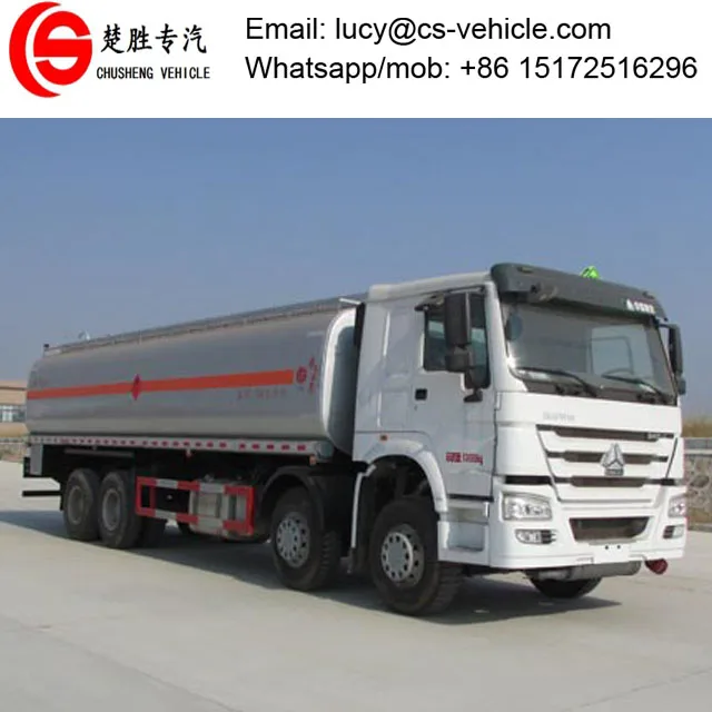 Big Capacity HOWO 28-35cbm Liquid Tanker Trailer Truck / Methanol Chemical Liquid tank Truck / 4 Axle Alcohol Tanker Truck