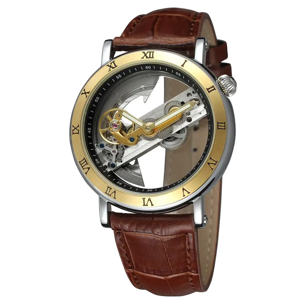 
Forsining Watch Transparent Rome Number New Design Custom Brand See-through Automatic Mechanical Mens Watches In Wristwatches 
