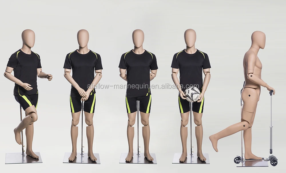 Nude Male Flexible Mannequin Full Body Movable Articulated Mannequin