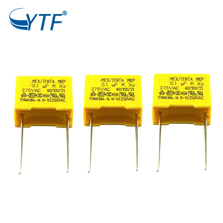 Yellow box type polypropylene capacitor 0.1UF 275V X2 Safety capacitors
