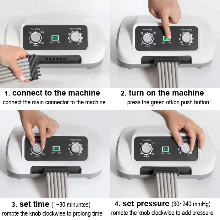 air compression therapy machine with 2 legs sleeve-60