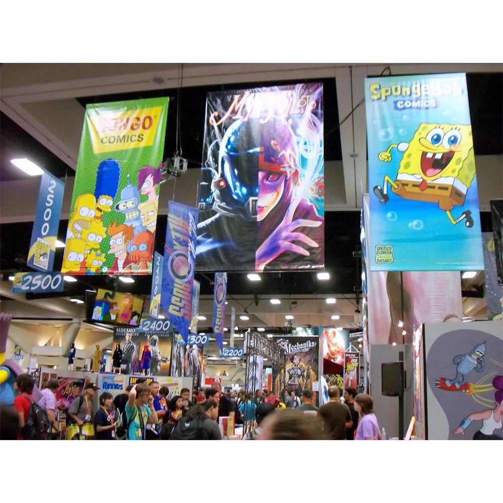 Ceiling Hanging Advertising Banner for Shopping Mall Sales Promotion Event CE Certified Promotional Flags & Banners