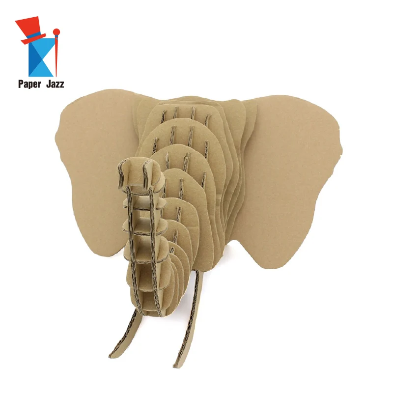 3D Elephant Head Puzzle DIY Animal Head Cardboard Paper Sculpture Wall  Decor Hunting Trophy Stag Head DIY Toy,educational Toy, View wall decor,  paper jazz Product Details from Shantou Charmer Toys & Gifts