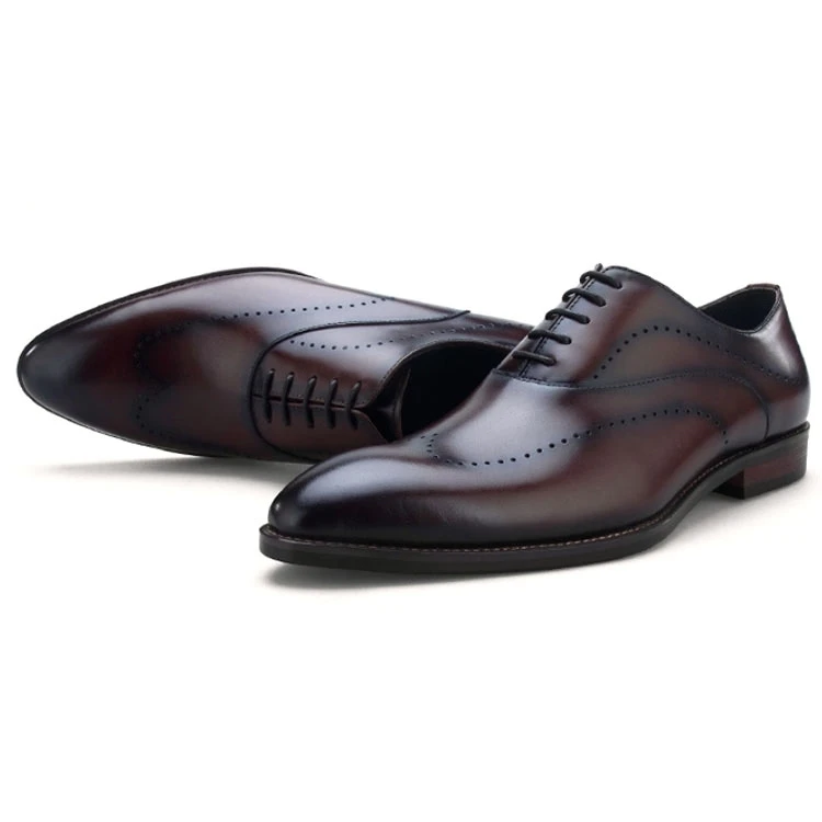 מכירה חמה דגם חדש עיצוב בעבודת יד שמלה נעל עור רשמי נעלי עסקים גברים
