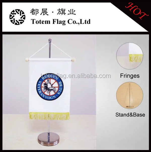 Cheap Custom Pennant Flags with Mini Table Flag Stand