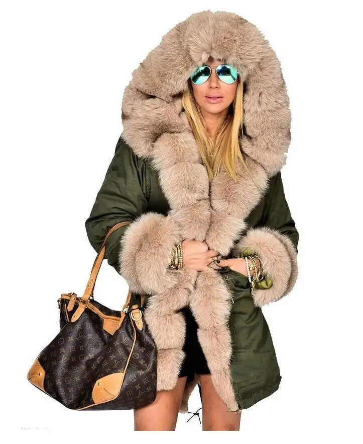 Warm Winter Faux Fur Jacket with Hood Stylish Durable