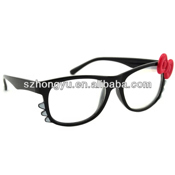 Hello Kitty Glasses Christmas Firework Glasses Black Frame with pink Bow