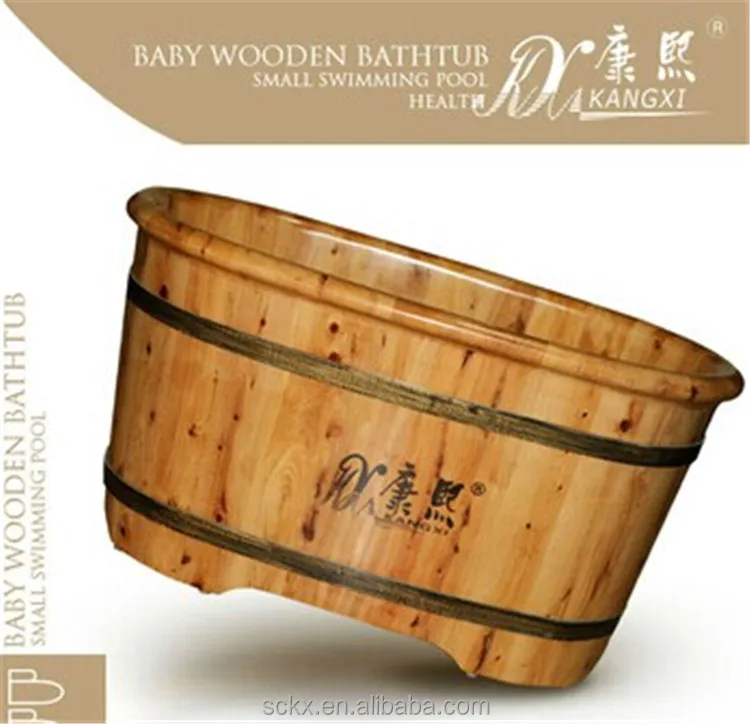 wooden baby bath tub