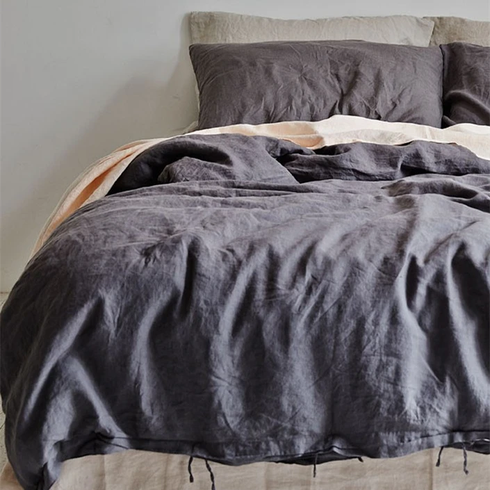 【サービスを】 ストーンウォッシュリネンシーツ100 フレンチリネン寝具ベッドシーツセット Buy Linen Bedding