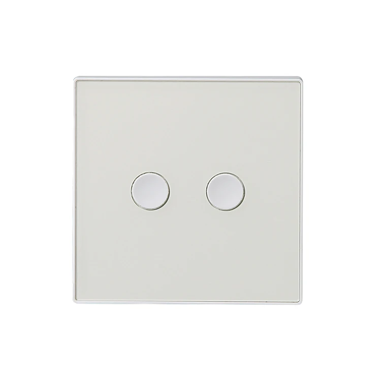 New Arrival British Standard 2 Gang Tempered Glass Panel Electric Switch Smart