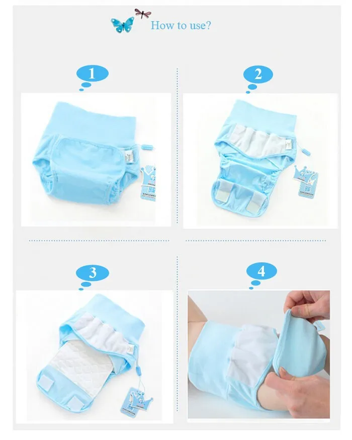 Baby Reusable Nappies Newborn Washable Cloth Diapers For Children