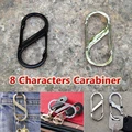 Free Shipping 5 pcs lot 8 Shaped Carabiner Safety Hook Outdoor Equipment Zinc alloy Steel Carabiner