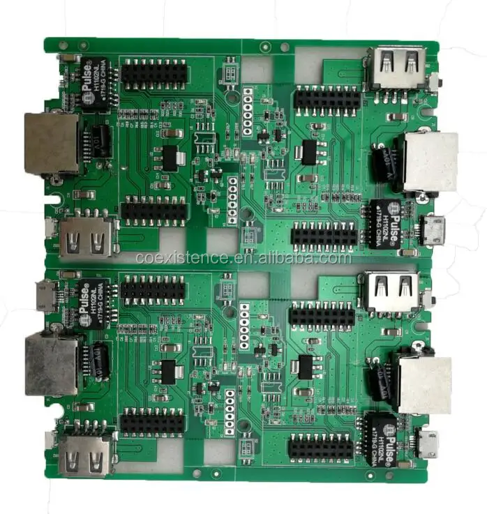 Customized Mini Router Pcba with Dipswitch RS485 RS433 IC Rj11 Cable